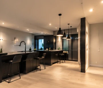 Cocina de tonos neutros